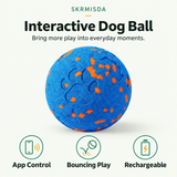 Skrmisda Smart App-Controlled Dog Ball – Electric Bouncing Pet Toy