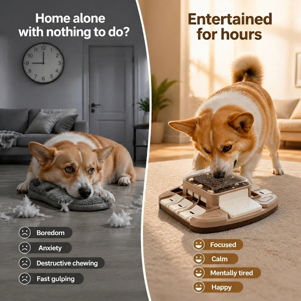 Dog Puzzle Toy – 3-Level Interactive Slow Feeder & Treat Dispenser