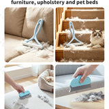 Skrmisda 7-in-1 Pet Hair Removal Carpet Rake & Squeegee – Multi-Surface Fur Cleaner with Extendable Pole