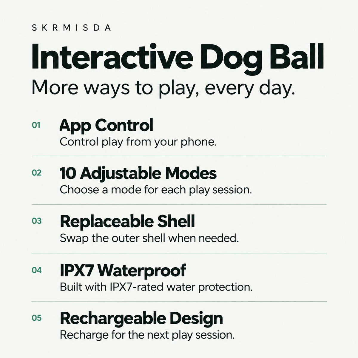 Skrmisda Interactive Dog Ball